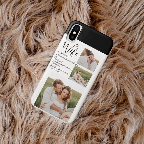 Collage Couple Photo  Lovely Romantic Wife Gift iPhone XS Case