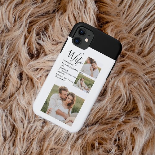 Collage Couple Photo  Lovely Romantic Wife Gift iPhone 11 Case