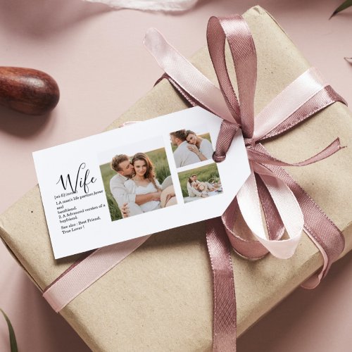 Collage Couple Photo  Lovely Romantic Wife Gift Gift Tags