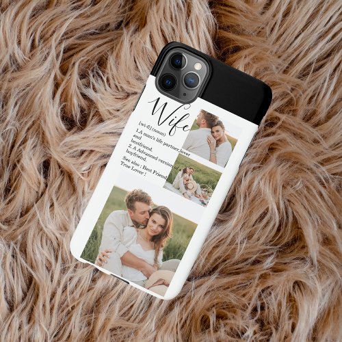 Collage Couple Photo  Lovely Romantic Wife Gift iPhone 11Pro Max Case