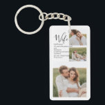 Collage Couple Photo & Lovely Romantic Wife Gift Keychain<br><div class="desc">Collage Couple Photo & Lovely Romantic Wife Gift</div>