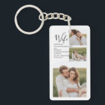 Collage Couple Photo & Lovely Romantic Wife Gift Keychain<br><div class="desc">Collage Couple Photo & Lovely Romantic Wife Gift</div>