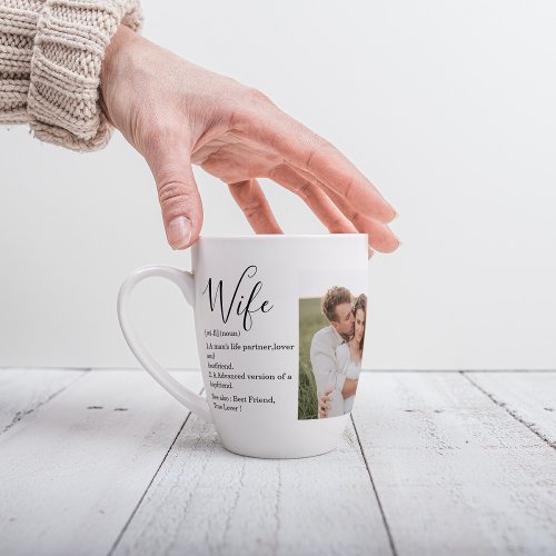 Collage Couple Photo  Lovely Romantic Wife Gift Latte Mug
