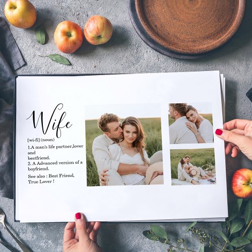 Collage Couple Photo  Lovely Romantic Wife Gift Placemat