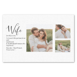 Collage Couple Photo &amp; Lovely Romantic Wife Gift Tissue Paper