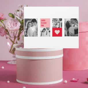 Collage Couple Photo   Modern Valentines Gift