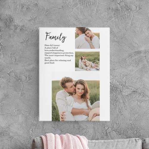 Collage Couple Photo  Romantic Family Gift Canvas Print