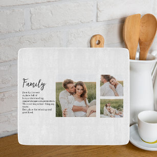 Collage Couple Photo & Romantic Family Gift Cutting Board