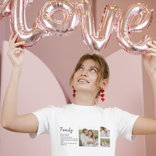 Collage Couple Photo & Romantic Family Gift T-Shirt