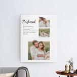 Collage Couple Photo & Romantic Husband Love Gift Canvas Print<br><div class="desc">Collage Couple Photo & Romantic Husband Love Gift</div>