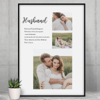 Collage Couple Photo & Romantic Husband Love Gift