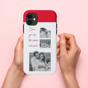 Collage Couple Photo & Romantic Quote Love You Cas iPhone 11 Case