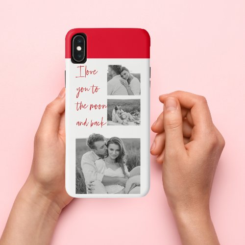 Collage Couple Photo  Romantic Quote Love You Cas iPhone XS Max Case
