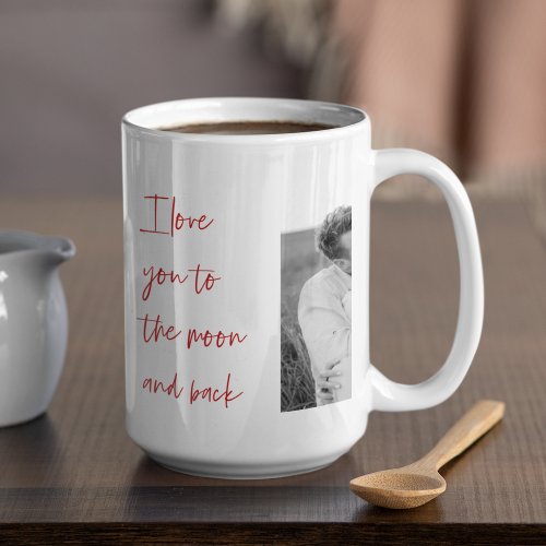 Collage Couple Photo  Romantic Quote Love You Cof Coffee Mug