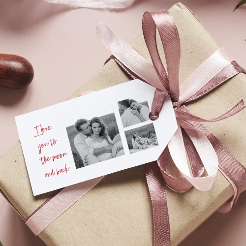 Collage Couple Photo  Romantic Quote Love You Gif Gift Tags