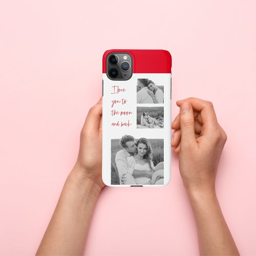 Collage Couple Photo  Romantic Quote Love You iPh iPhone 11Pro Max Case