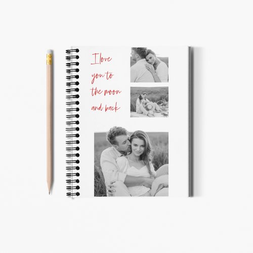 Collage Couple Photo  Romantic Quote Love You Not Notebook