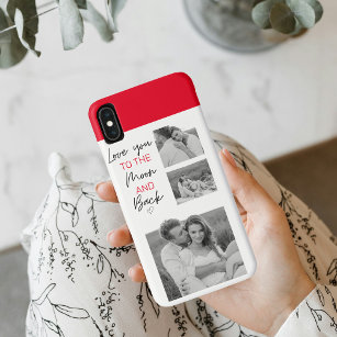 Collage Couple Photo & Romantic Quote To The Moon iPhone XS Max Case