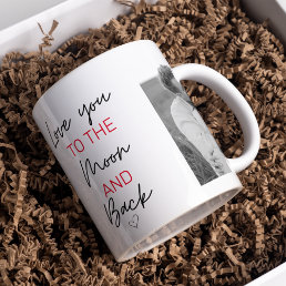 Collage Couple Photo &amp; Romantic Quote To The Moon Mug