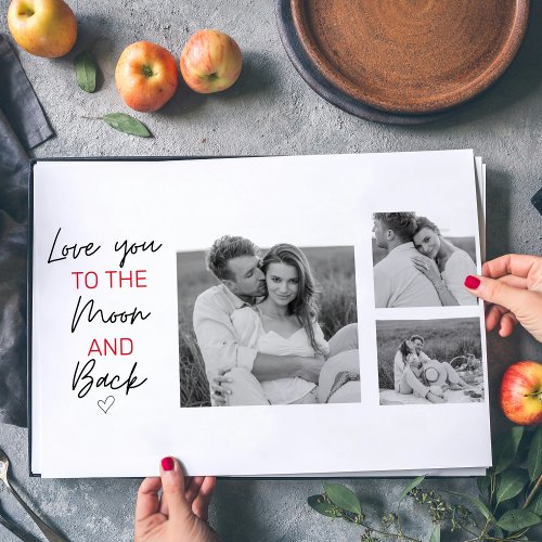 Collage Couple Photo  Romantic Quote To The Moon Placemat