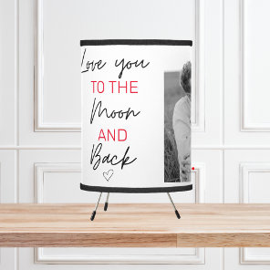 Collage Couple Photo & Romantic Quote To The Moon Tripod Lamp