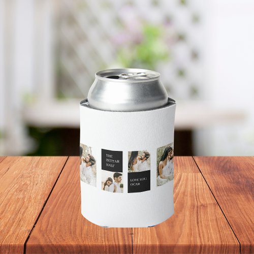 Collage  Couple Photo  Valentine Gift Can Cooler