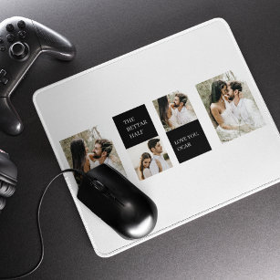 Collage  Couple Photo   Valentine Gift Mouse Pad