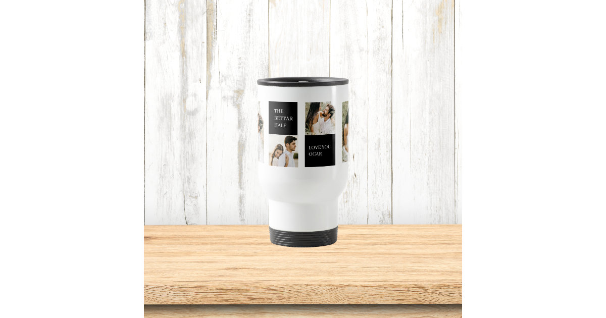 Love Photo Collage Personalized 14 oz. Commuter Travel Mug For Her