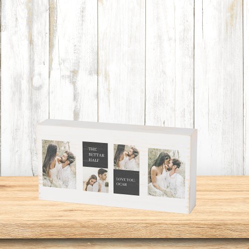 Collage  Couple Photo  Valentine Gift Wooden Box Sign
