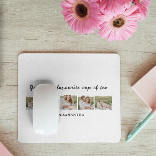 Collage Couple Photo & You Are My Cup Of Tea Quote Mouse Pad