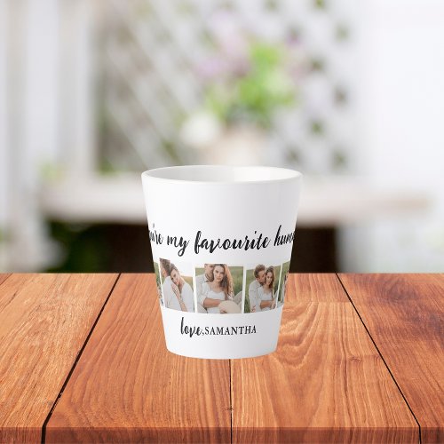 Collage Couple Photo  You Are My Favorite Human Latte Mug