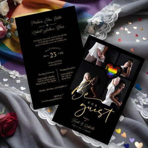 Collage de fotos del Rainbow Heart del orgullo pre