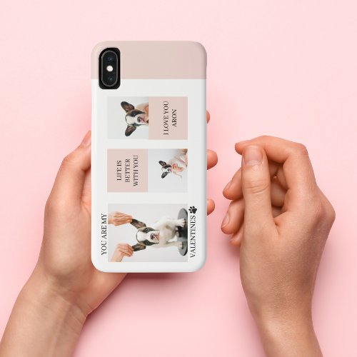 Collage Dog Photos  Dog Is My Valentines  Pink  iPhone XS Max Case