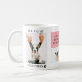 Collage Dog Photos | Dog Is My Valentines | Pink  Coffee Mug (Left)
