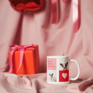 Collage Dog Photos   My Dog Is My Valentine Coffee Mug