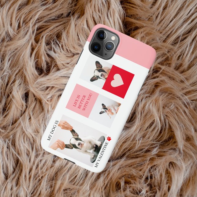 Collage Dog Photos | My Dog Is My Valentine iPhone Case (Creator Uploaded)