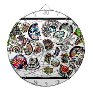 Collage Drawings Dart Board