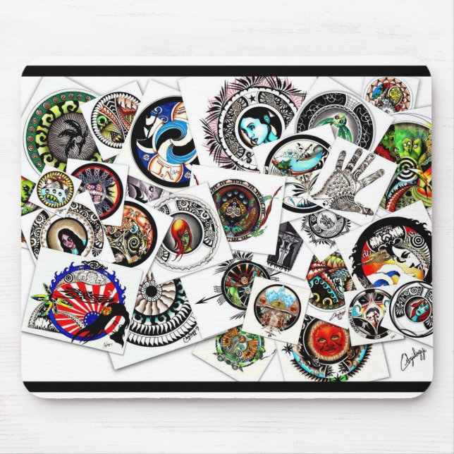 Collage Drawings Mouse Pad (Front)