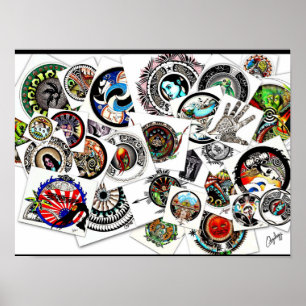 Collage Drawings Poster