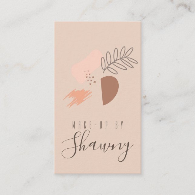 Collage Earth Tone Makeup Artist Salon Beauty Business Card (Front)