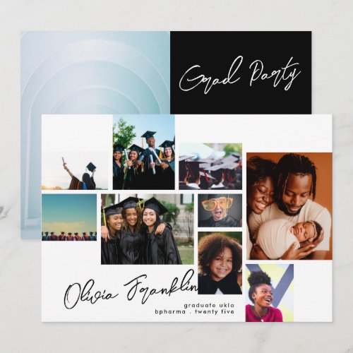 Collage Editable Multi Photo Graduation Party