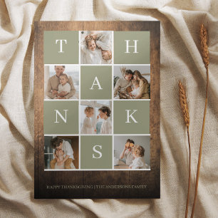 Collage Family Photo Happy Thanksgiving Day