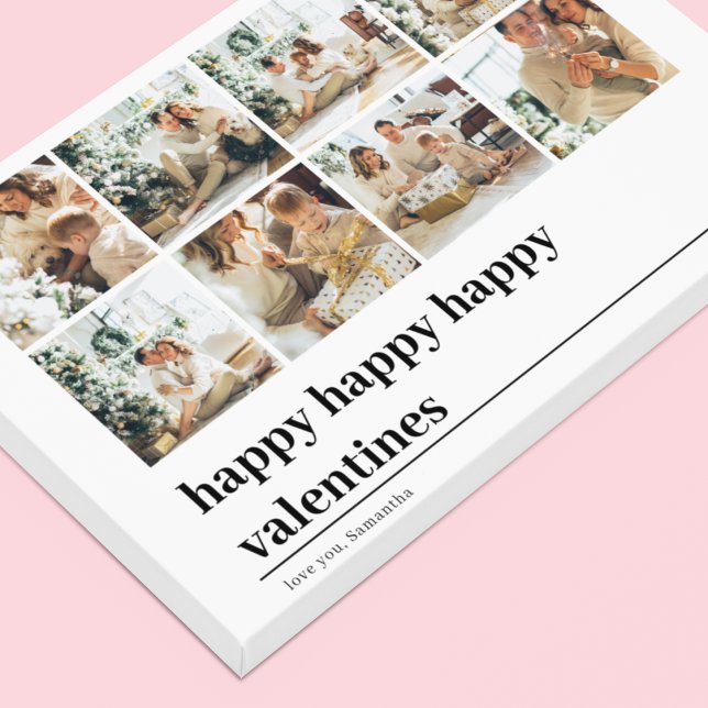 Collage Family Photo | Happy Valentines Canvas Print (Creator Uploaded)