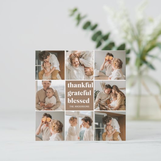 Collage Family Photo | Thankful Grateful Blessed (Standing Front)