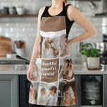 Collage Family Photo | Thankful Grateful Blessed Apron<br><div class="desc">Collage Family Photo | Thankful Grateful Blessed</div>