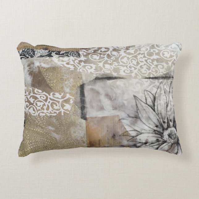 Collage Fleur II Decorative Pillow (Front)