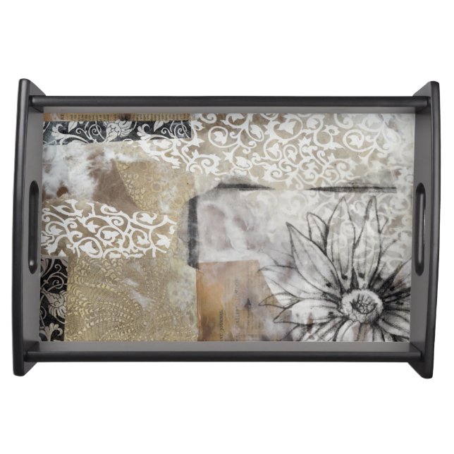 Collage Fleur II Serving Tray (Front)