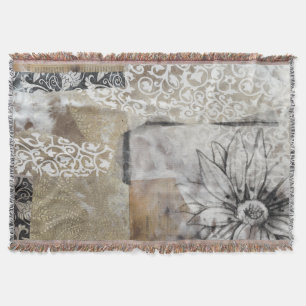 Collage Fleur II Throw Blanket