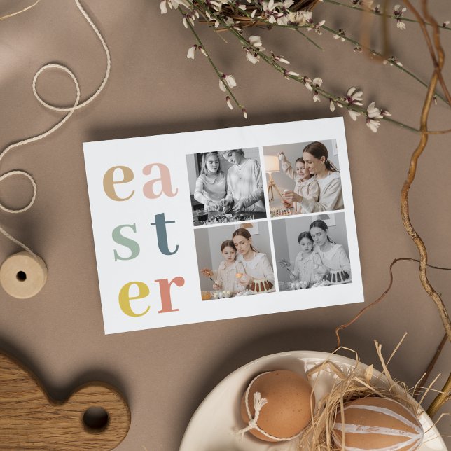Collage Four Photos | Colorful Easter  Postcard (Creator Uploaded)