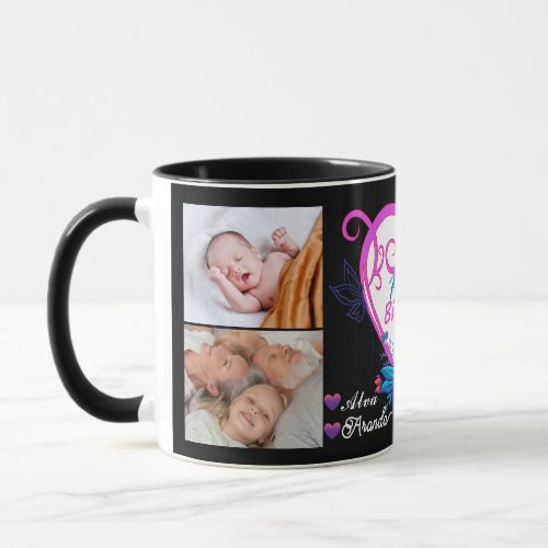 Collage Friend Photos_Happy Birthday 4 Photo Gift Mug